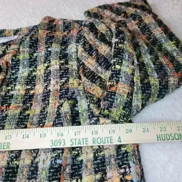 NorthStyle Blazer Jacket Womens Medium Black Colorful Tweed Mod Retro Swing - Picture 5 of 13